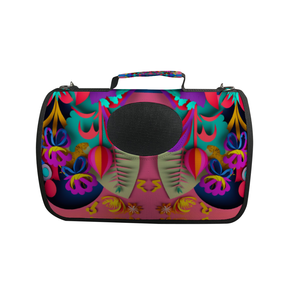 DeLa Parra Flower Party Portable Pet Bag