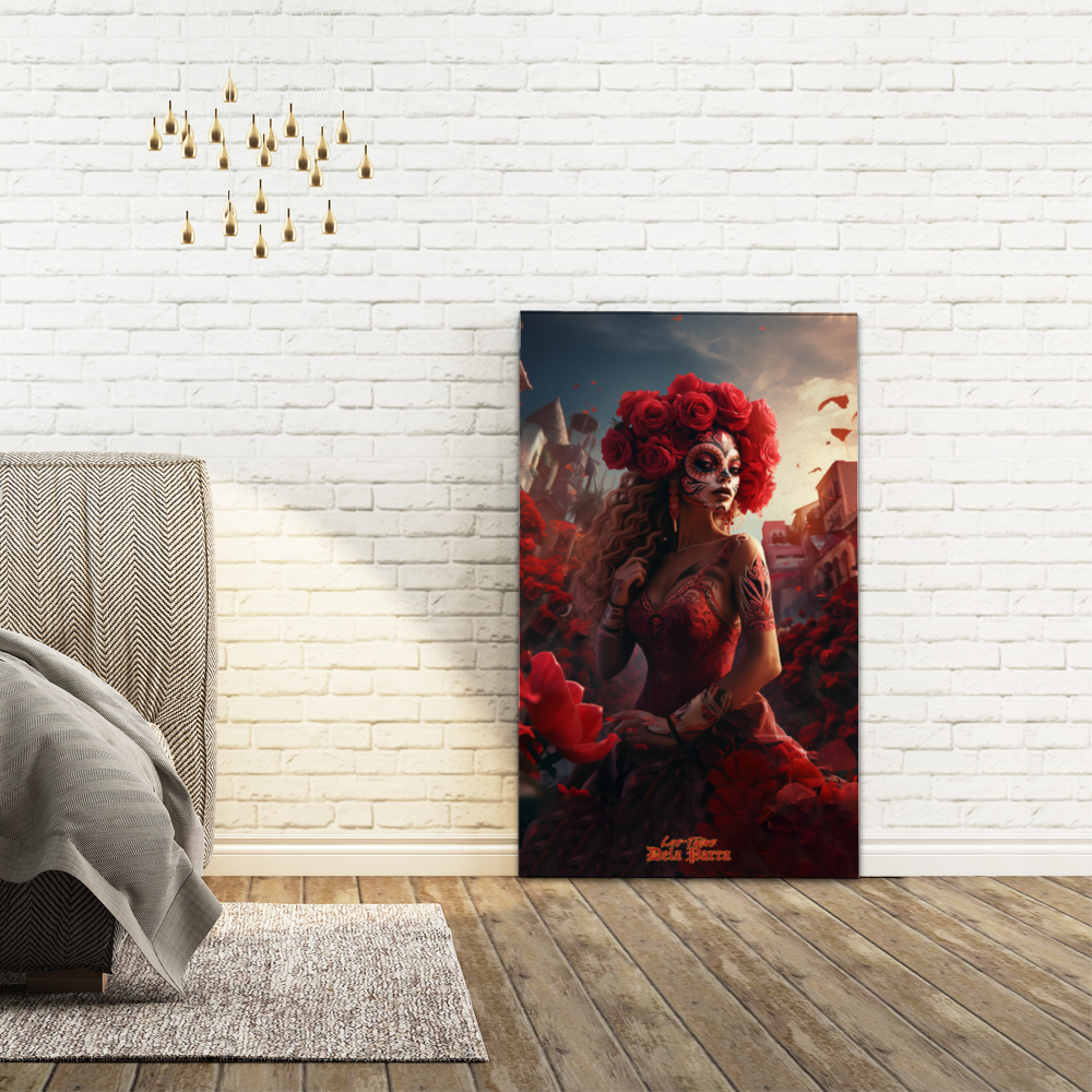 Catrina DeLa Parra Wooden Inner Framed Canvas Paintings 14" x 24"
