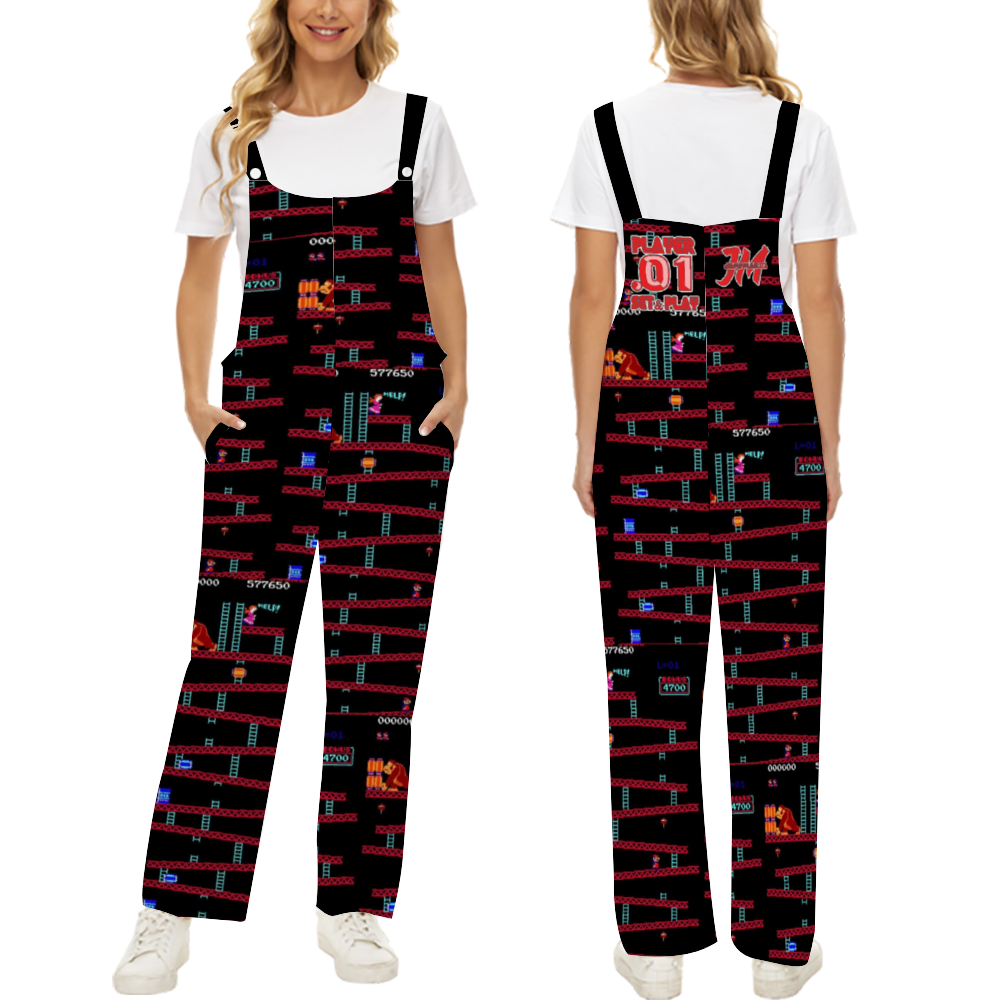 Gamer Women's Casual Denim Jumpsuit Overalls