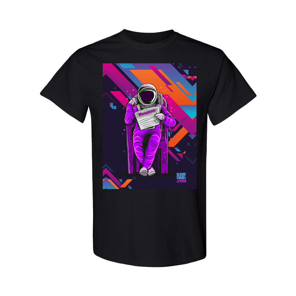 Houston Space Reader Cotton T-shirts Gildan 5000 Short Sleeve Casual Loose Shirts Tees
