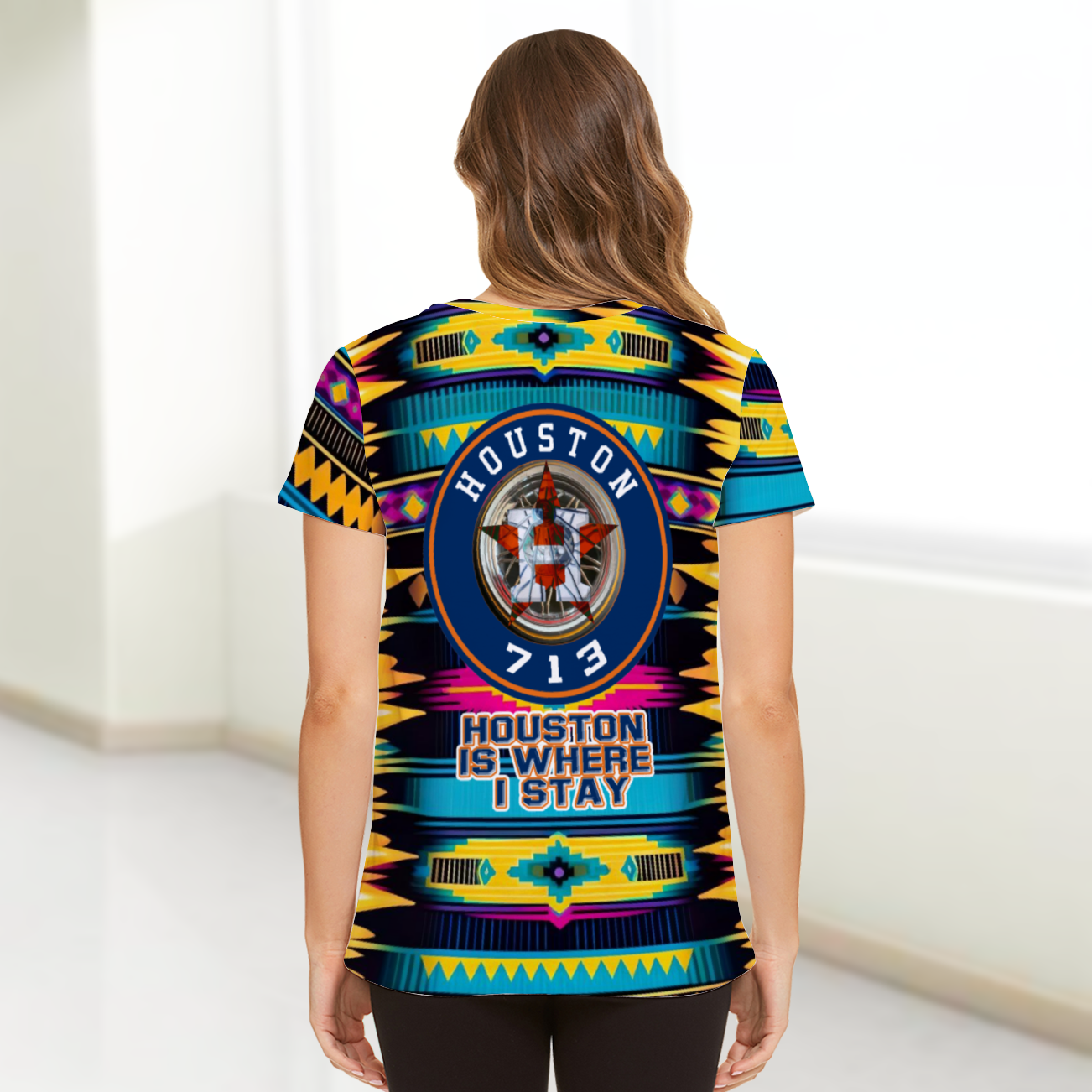 I Am Hou 713 Day Serape Shirt