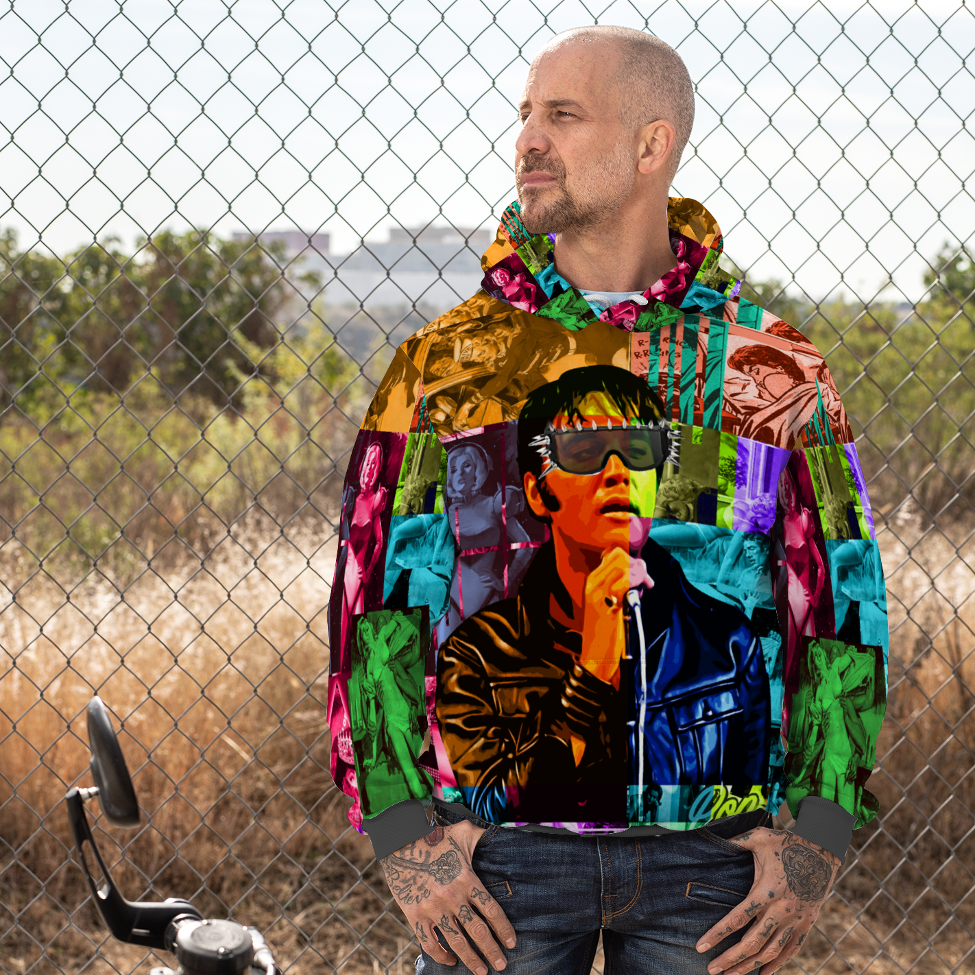 All Shook Up Thick Hoodie Unisex All Over Print Plush Spun Velvet Hoodie with Pockets