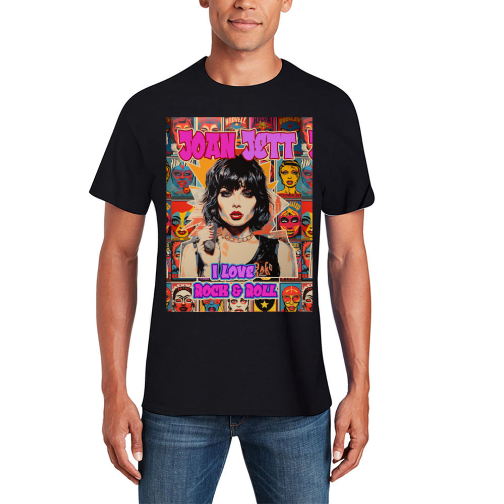 Joan Jett Dedication Custom Unisex Cotton T-shirts Gildan 5000 Short Sleeve Casual Loose Shirts Tees