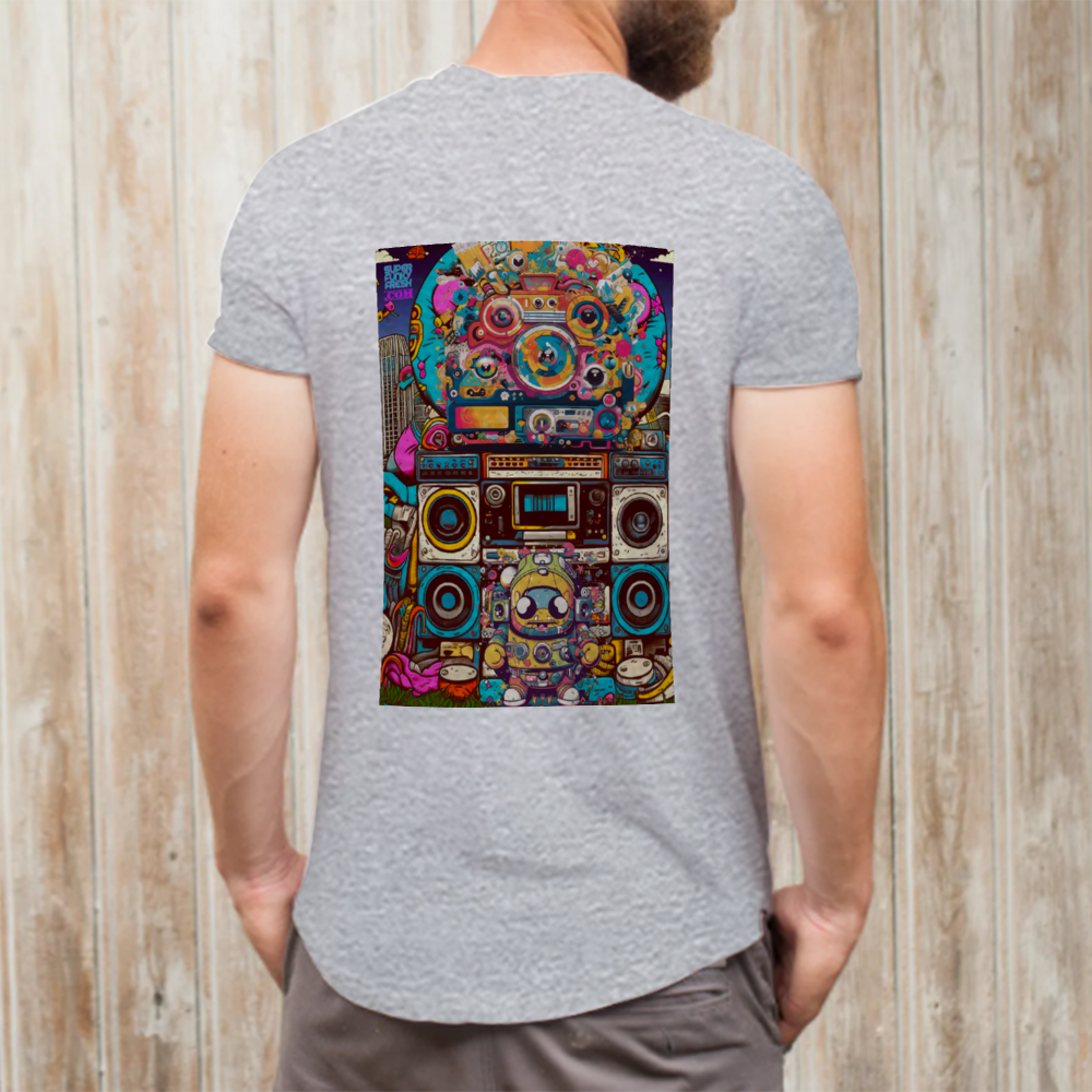 Super Funky Fresh DJ Monkey & Graffiti Back T-Shirts Tees | Gildan 76000