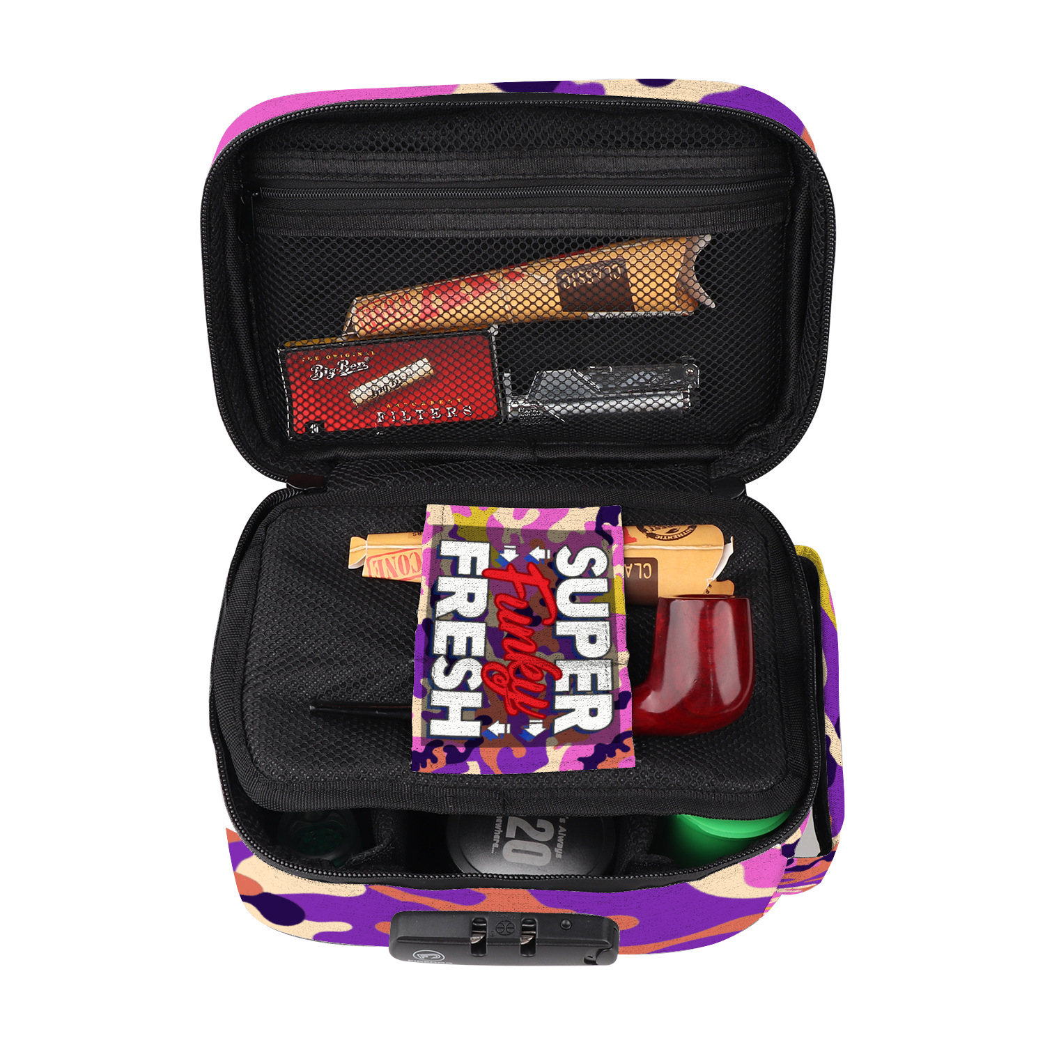 Super Funky Fresh Charcoal Cigar Bag Zipper Closure