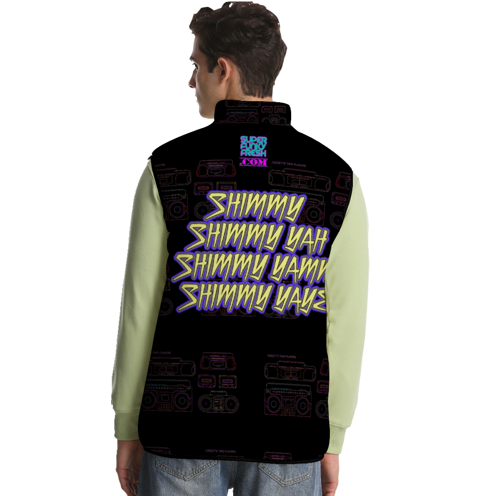 Radio Ready Windproof Bubble Coat Full-Zip Sleeveless Cotton Vests