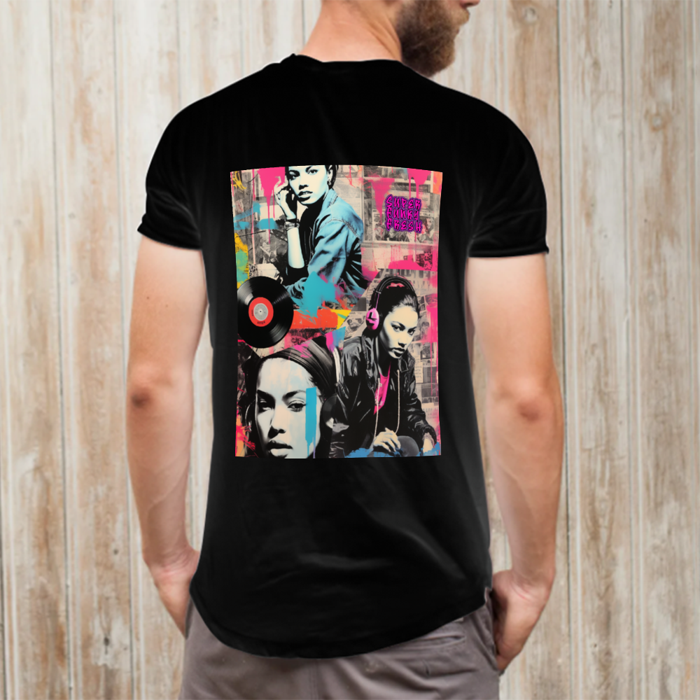 News Print Pink Ladies T-Shirt Front and Back Print DTG | Gildan HA00