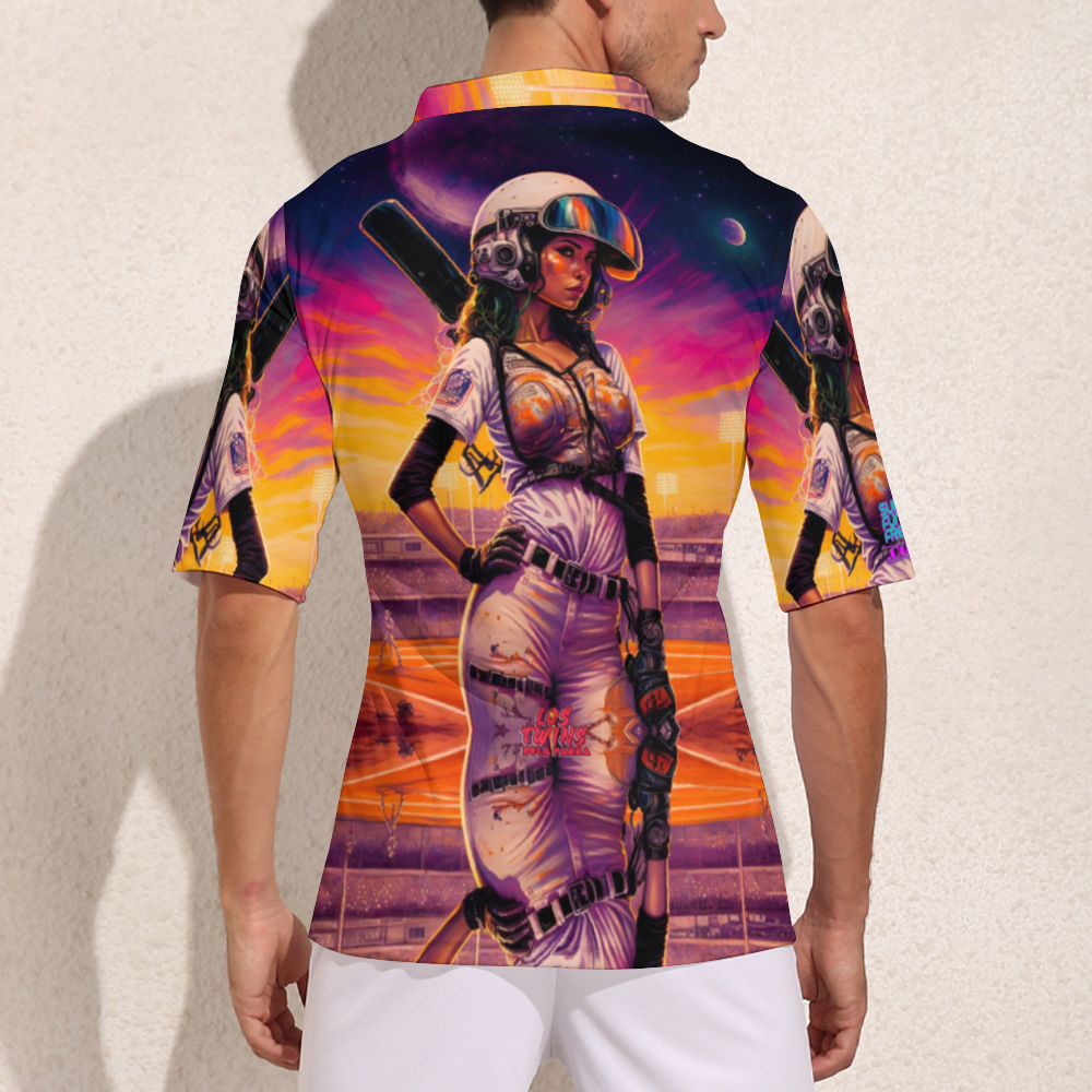 Ladies Baseball Player Rugby Jersey