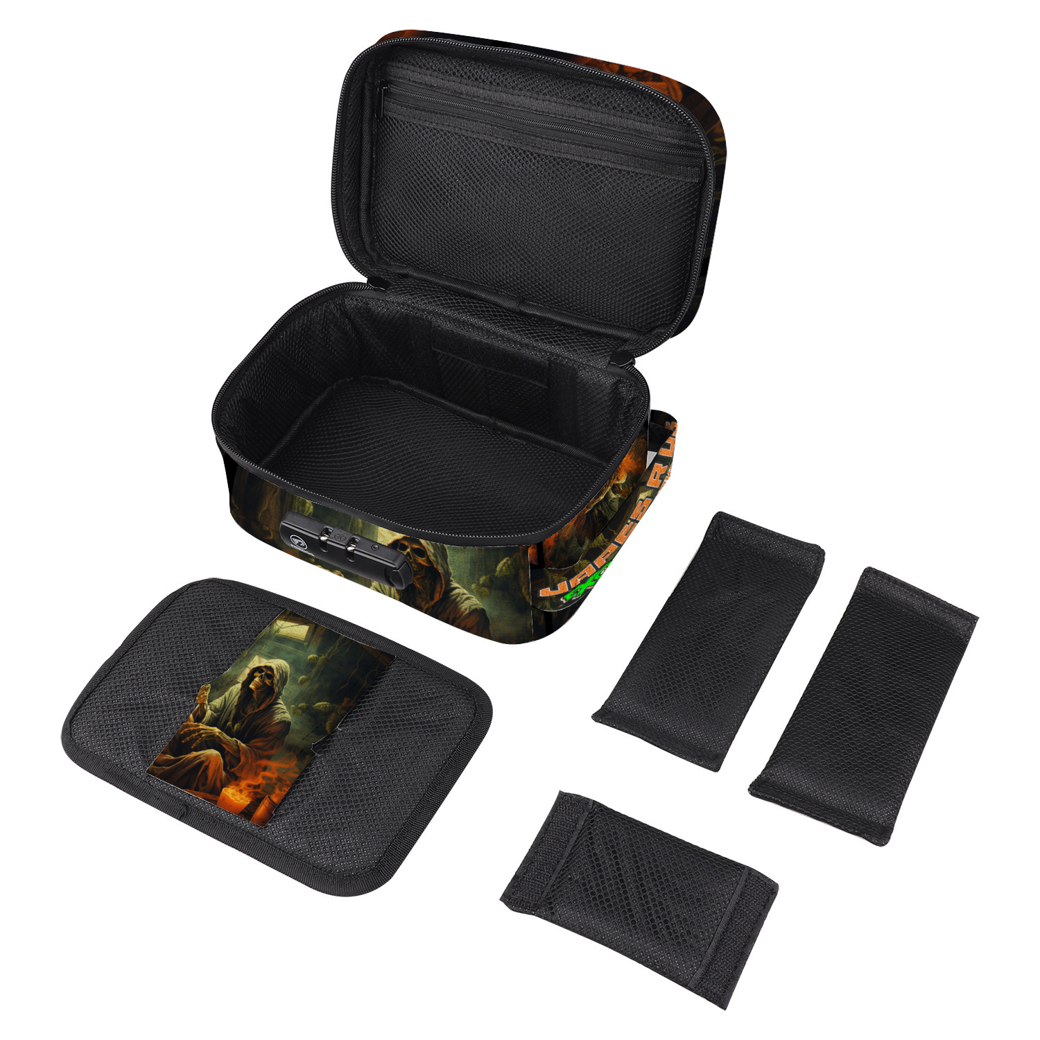 Vapes R US Storage Bags Combination Lock Active Charcoal with Zipper Closure Bags