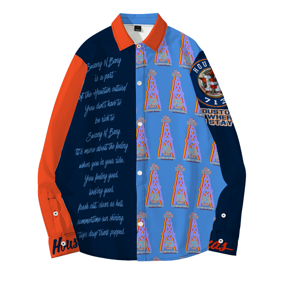 Houston Fan Shirt All Over Print Long Sleeves
