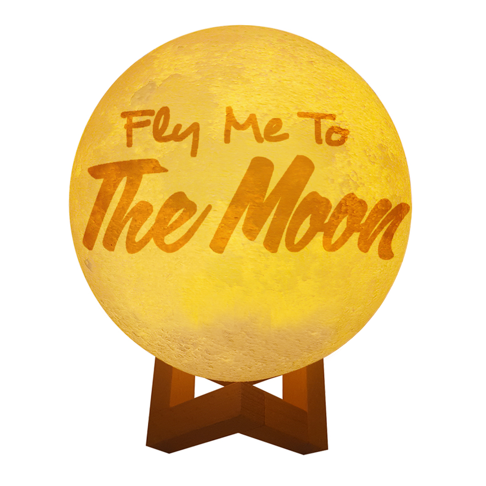 To The Moon Dual-Color 3D Printing Lunar Lamp