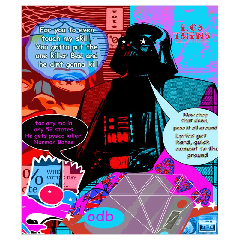 43x50 in Print Old Dirty Darth Glitch