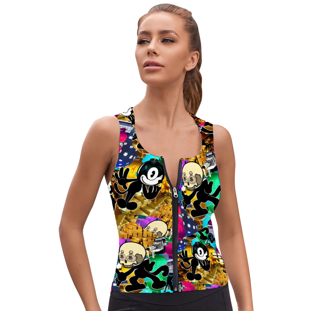 Double Trouble V-Neck Hooded Vest