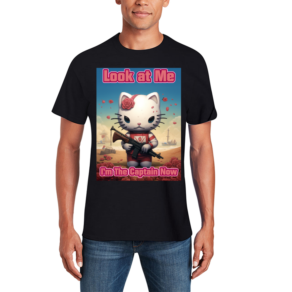 Im The Captain Now, Unisex Cotton T-shirts Gildan 5000 Short Sleeve Casual Loose Shirts Tees