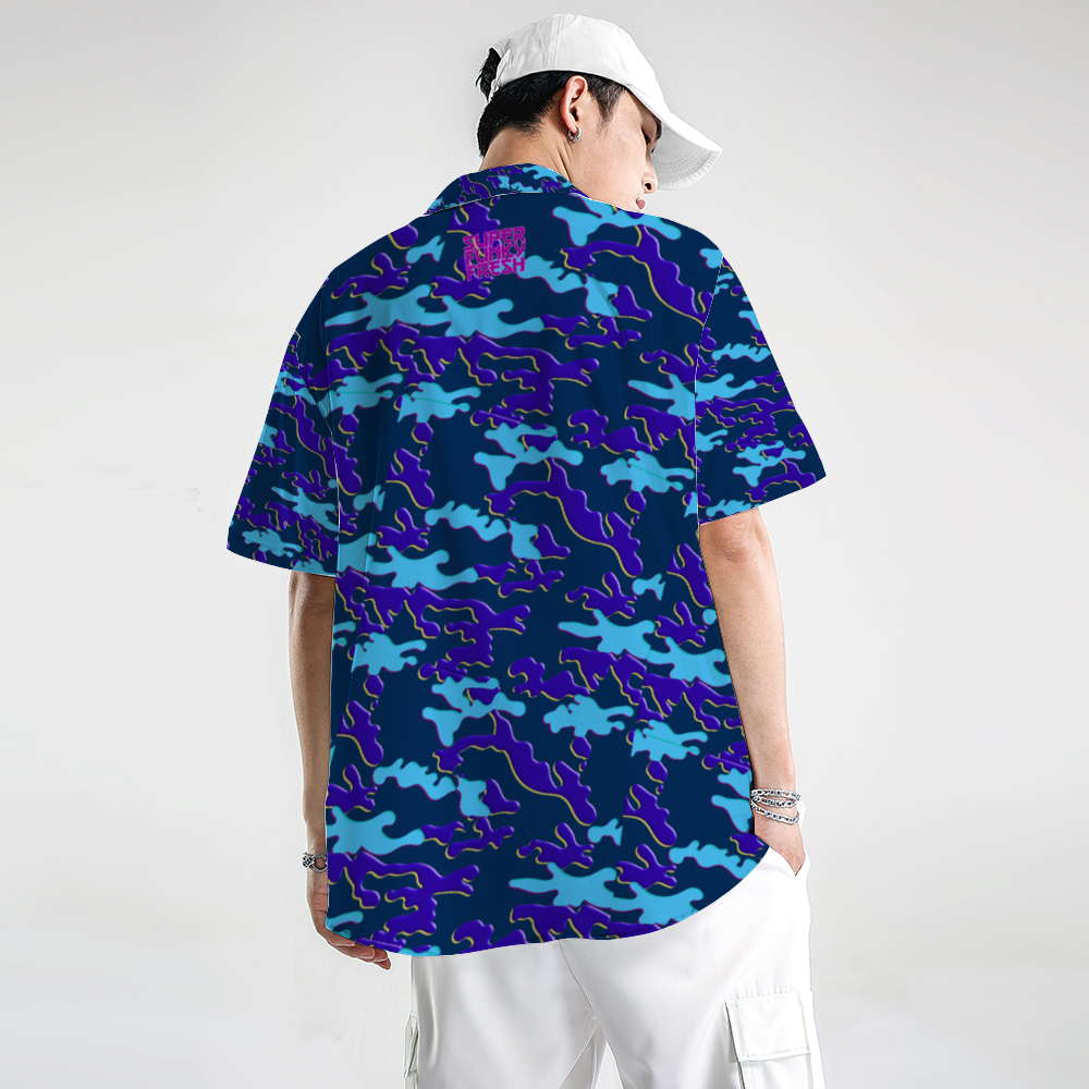 Blue Camo Fumando Escandalo Short Sleeves Shirt Unisex Shirts
