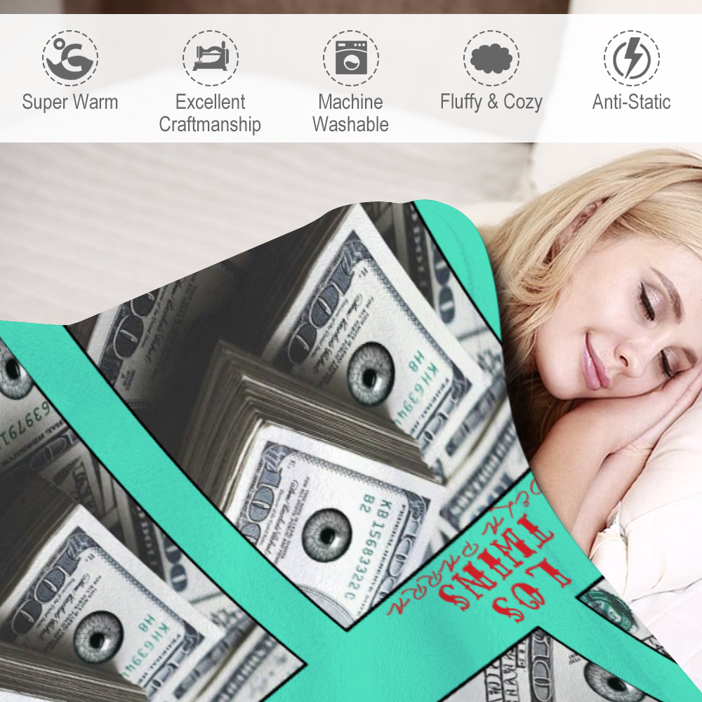 60" × 80" Billionairing Blankets Thin Flannel Blanket 1 Side Printing