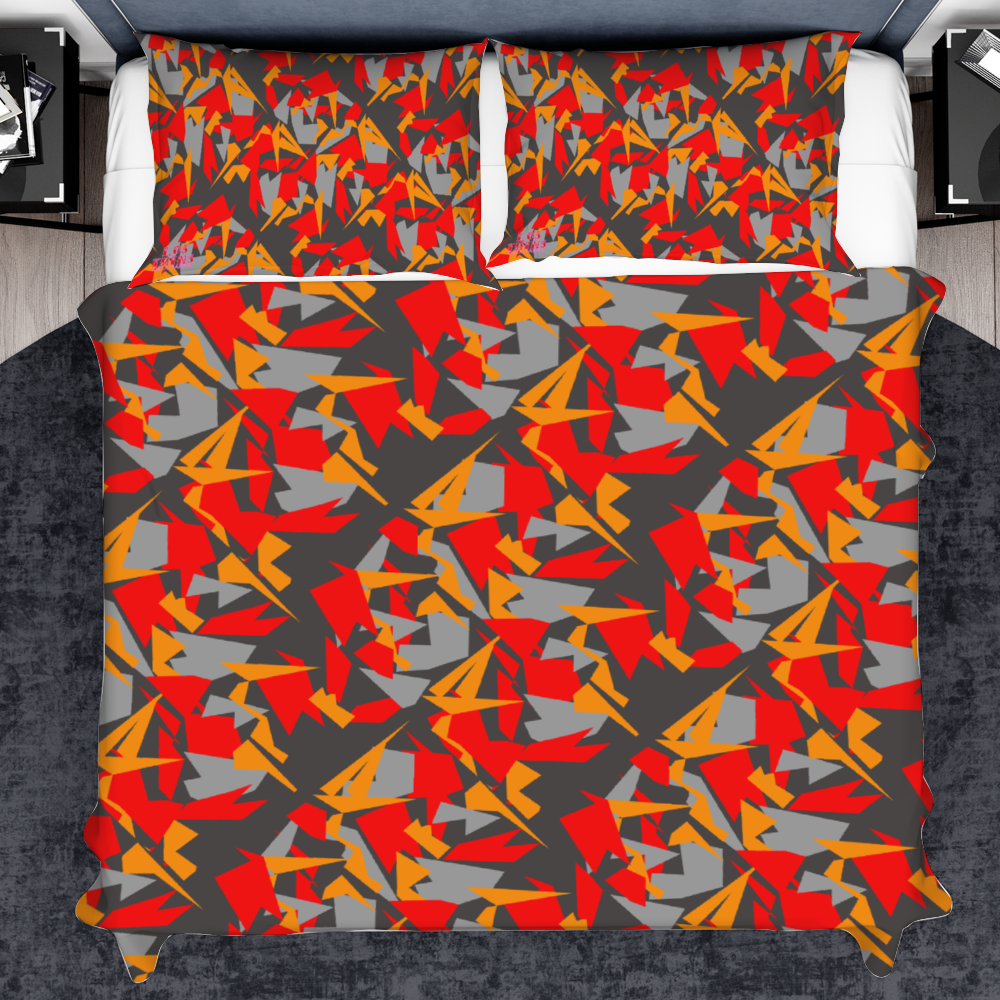 Super Funky Fresh Camo 3 Pieces King Size Bedding Cover Set 91" x 87" Pillowcases & Quilt Cover Can be Designed Separately