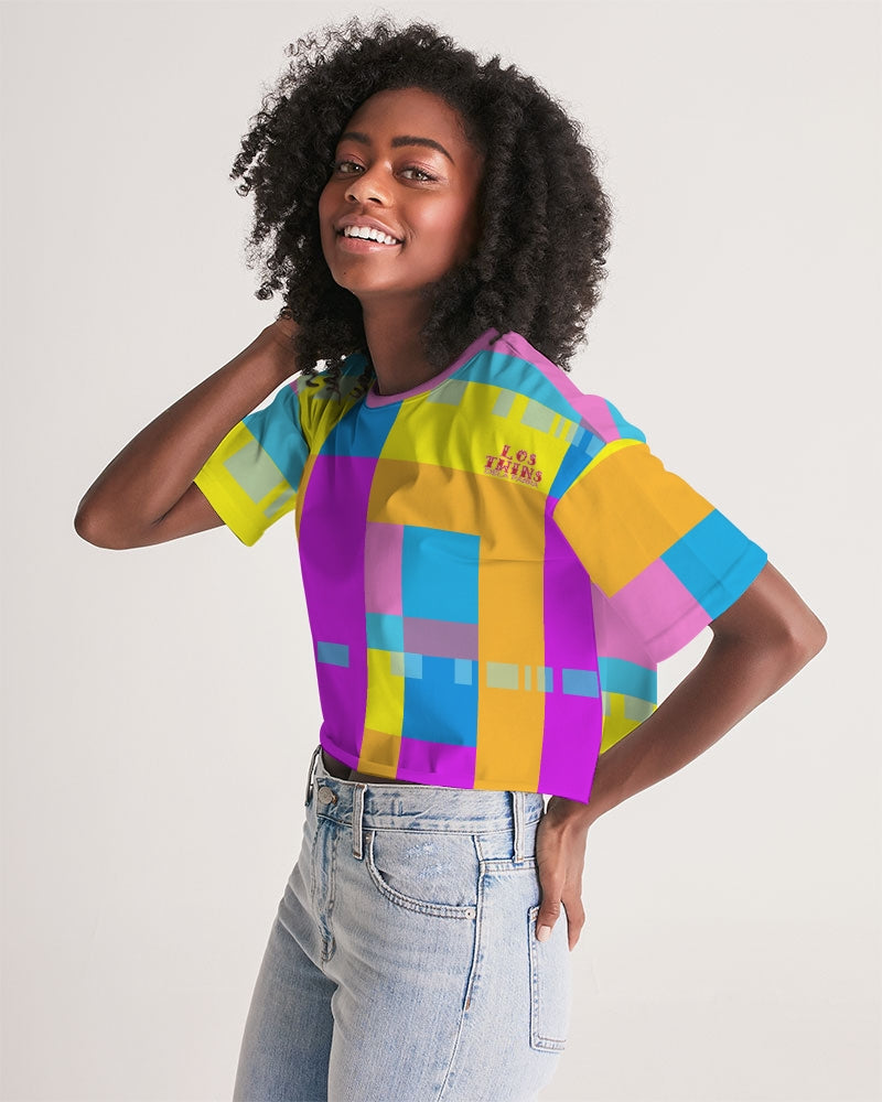 Pink Sunset Women's Lounge Cropped Tee