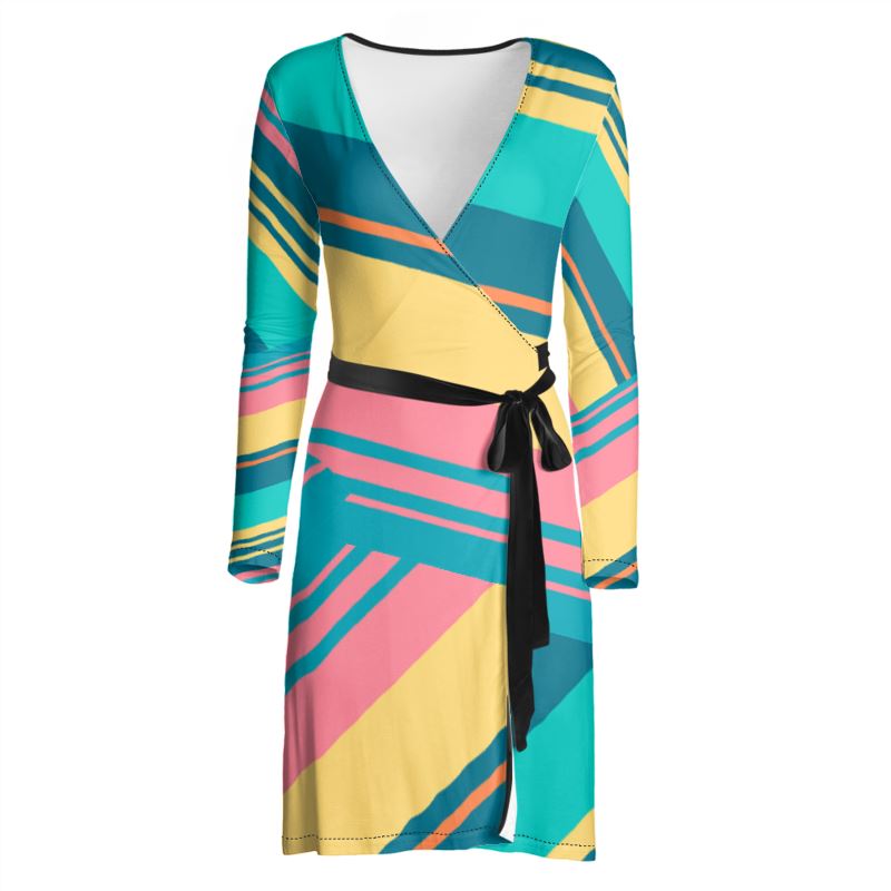 Brisk Hawaiian Wrap Dress