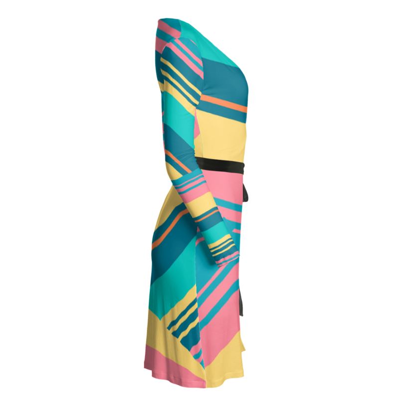 Brisk Hawaiian Wrap Dress