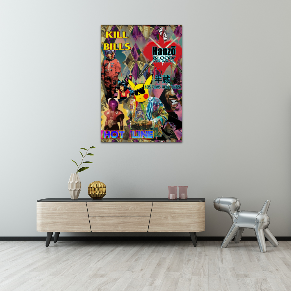 Limited Kill Bills Framed Canvas Print 22" x 31"