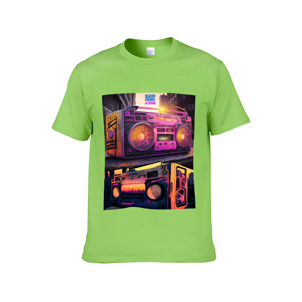 Boombox Children's vShort Sleeve T-Shirt Offset Heat Transfer Print | Gildan 76000B