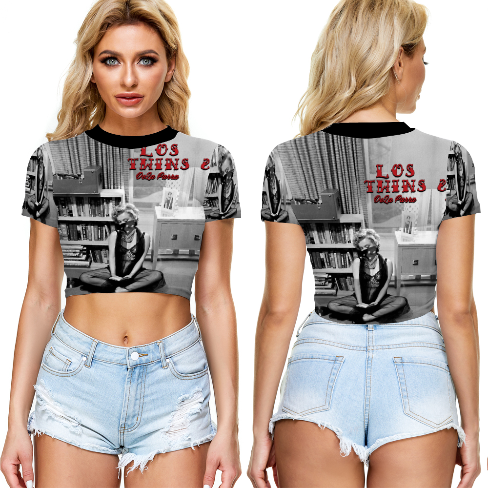 Maria Juana Monroe Sheer Tee Mesh Crop Top See Through