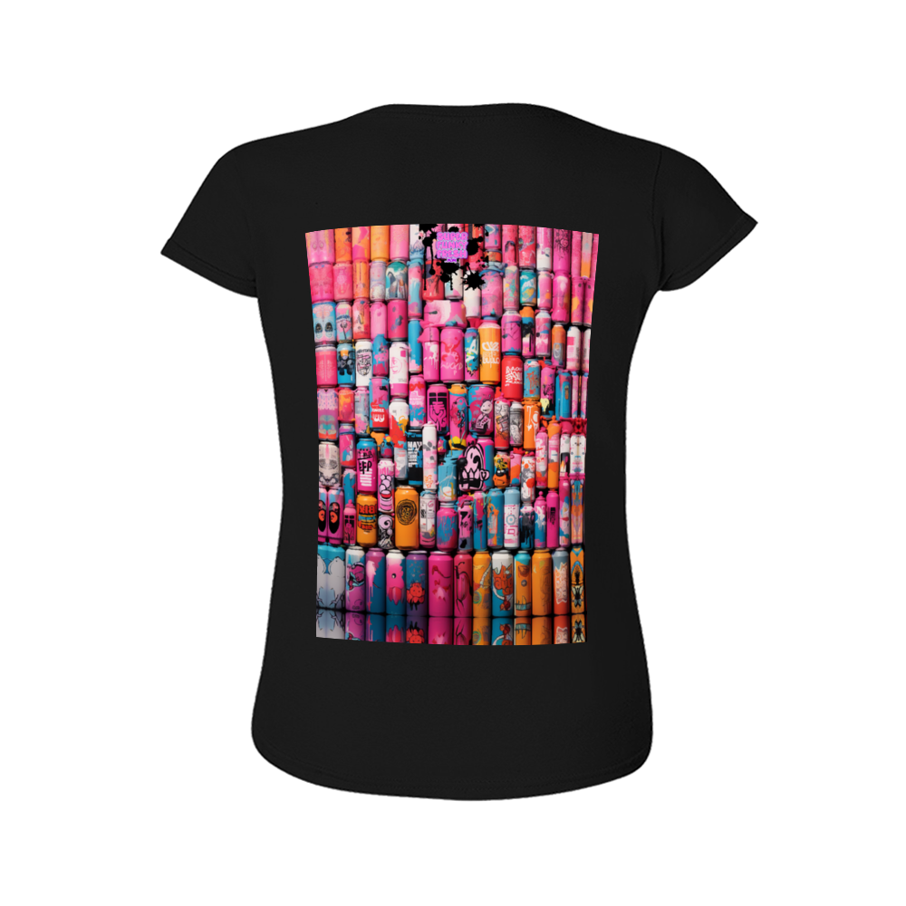 Graffiti Cans and Murals Shirts Women's Short Sleeve Slim Fit T-Shirt | Gildan 76000L