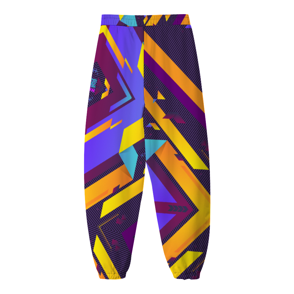 Fractual Fresh Purple Power Long Casual Baggy Jogger Pants