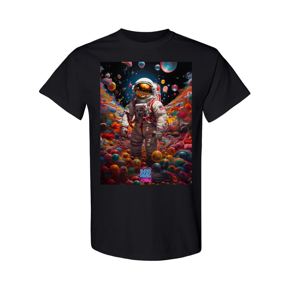 Bubble Gum Astronaut Custom Unisex Cotton T-shirts Gildan 5000 Short Sleeve Casual Loose Shirts Tees