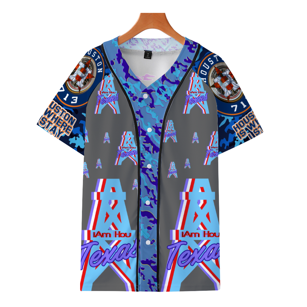 I Am Hou Unisex All Over Print Baseball Jersey Sports Jersey