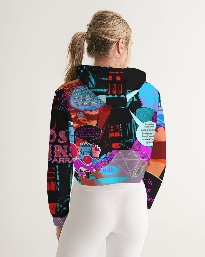 Old Dirty Darth Glitch Women's Cropped Hoodie