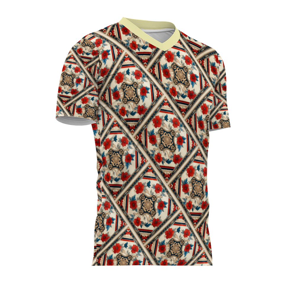 Dela Parra Men's V-Neck Short Sleeved Soccer Jersey