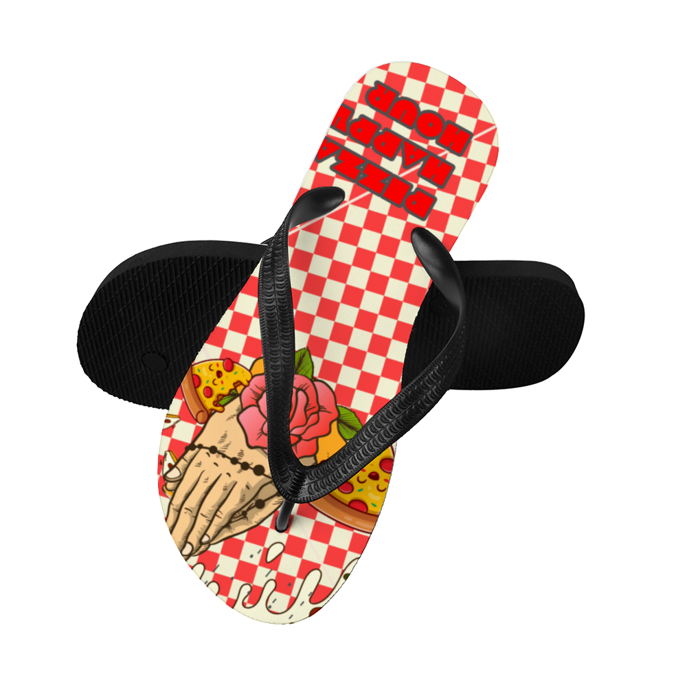 Pizza Happy Hour Adults' Flip Flops