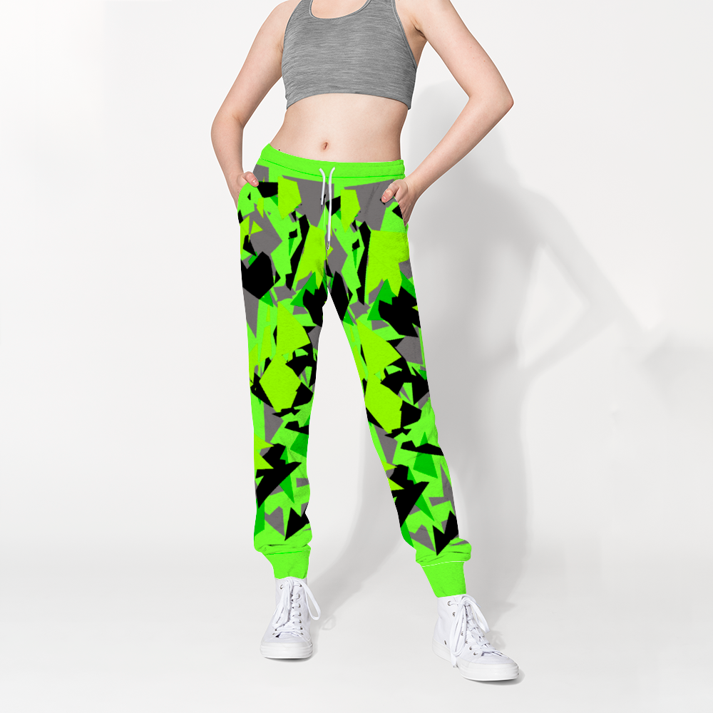 Super Funky Fresh Camo Green/Yellow/Grey Jogger Pants