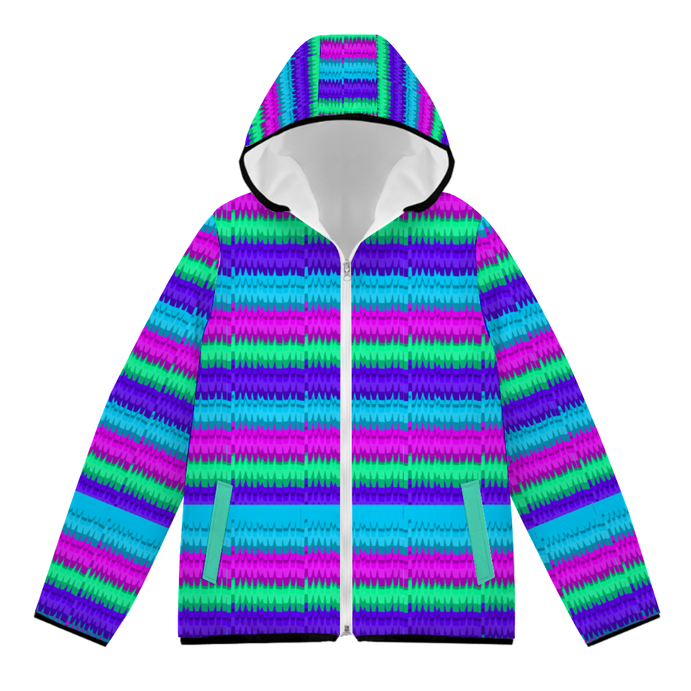 Pinata Power Blue Adult Windproof Hoodie Full-Zip Bubble Coats