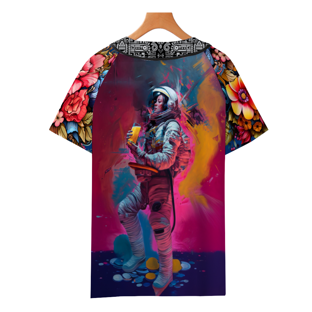Astronaut Flowers Baseball Jersey Sports Jersey