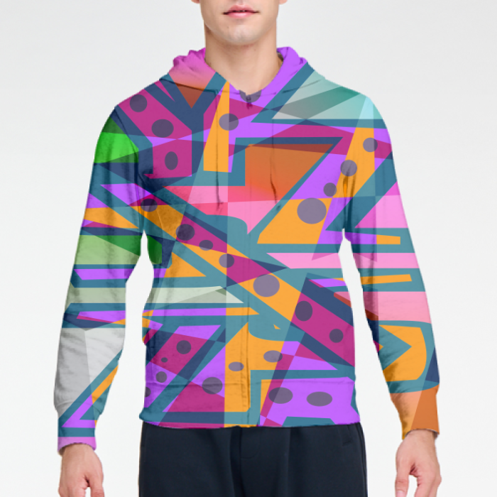 Men's Sporty Hooded Long Sleeve Cardigan