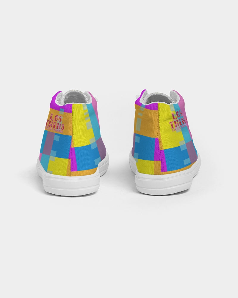 Pink Sunset Kids Hightop Canvas Shoe