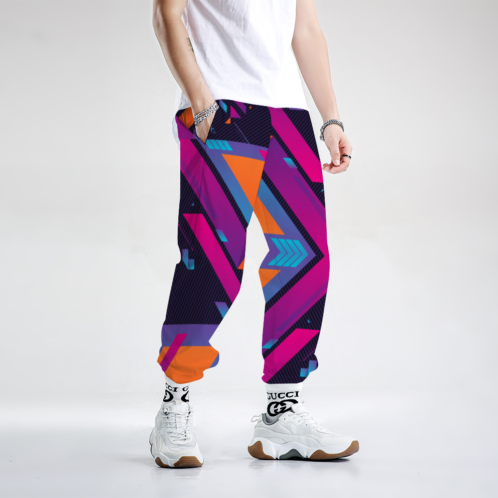 Purple Power Long Casual Baggy Jogger Pants
