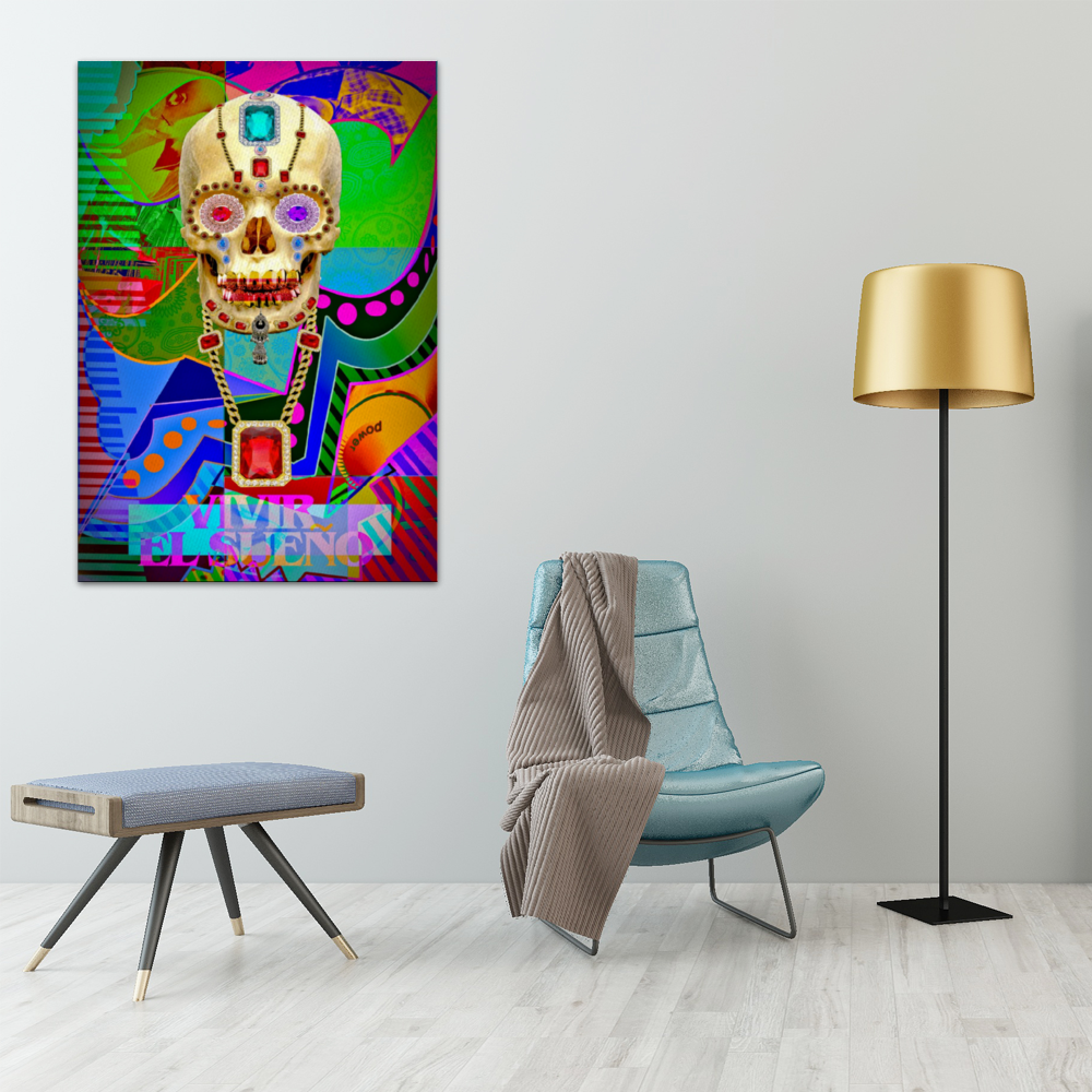 Vivir El Sueno Framed Canvas Print 22" x 31"