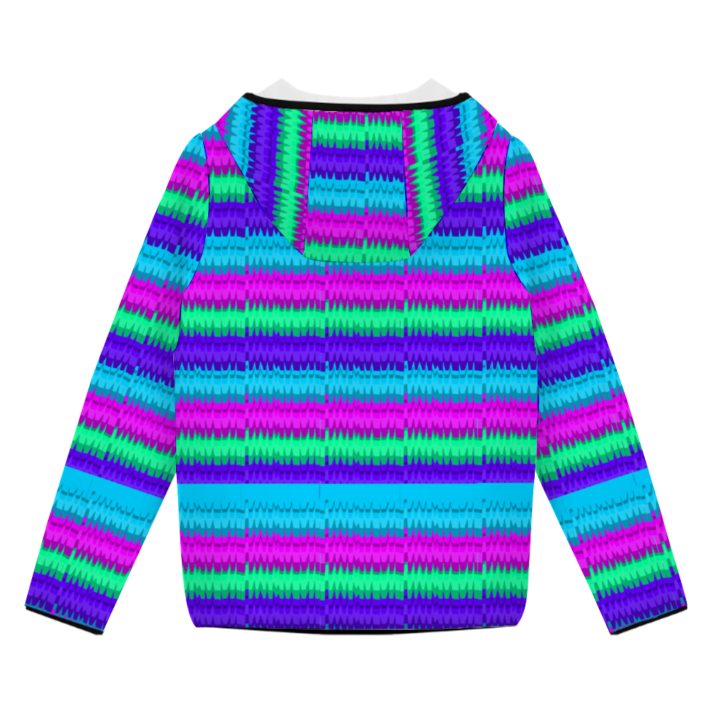 Pinata Power Blue Adult Windproof Hoodie Full-Zip Bubble Coats