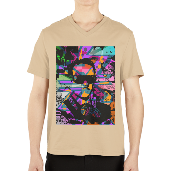 Infante DeLa Parra Men's Casual V-Neck Short Sleeve T-Shirts