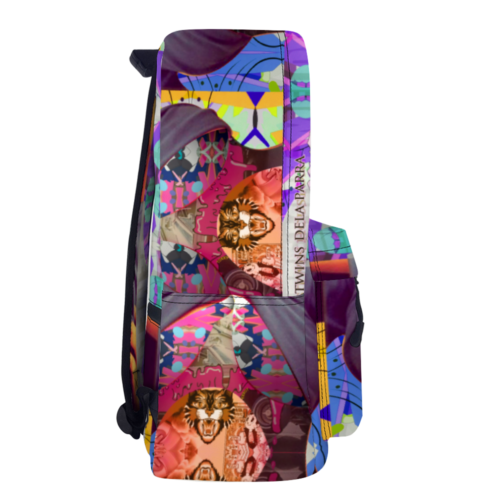 DeLa Parra Monroe Love Me Cruelty Free Leather Travel Backpack 12.6" x 16.9" x 6.3"