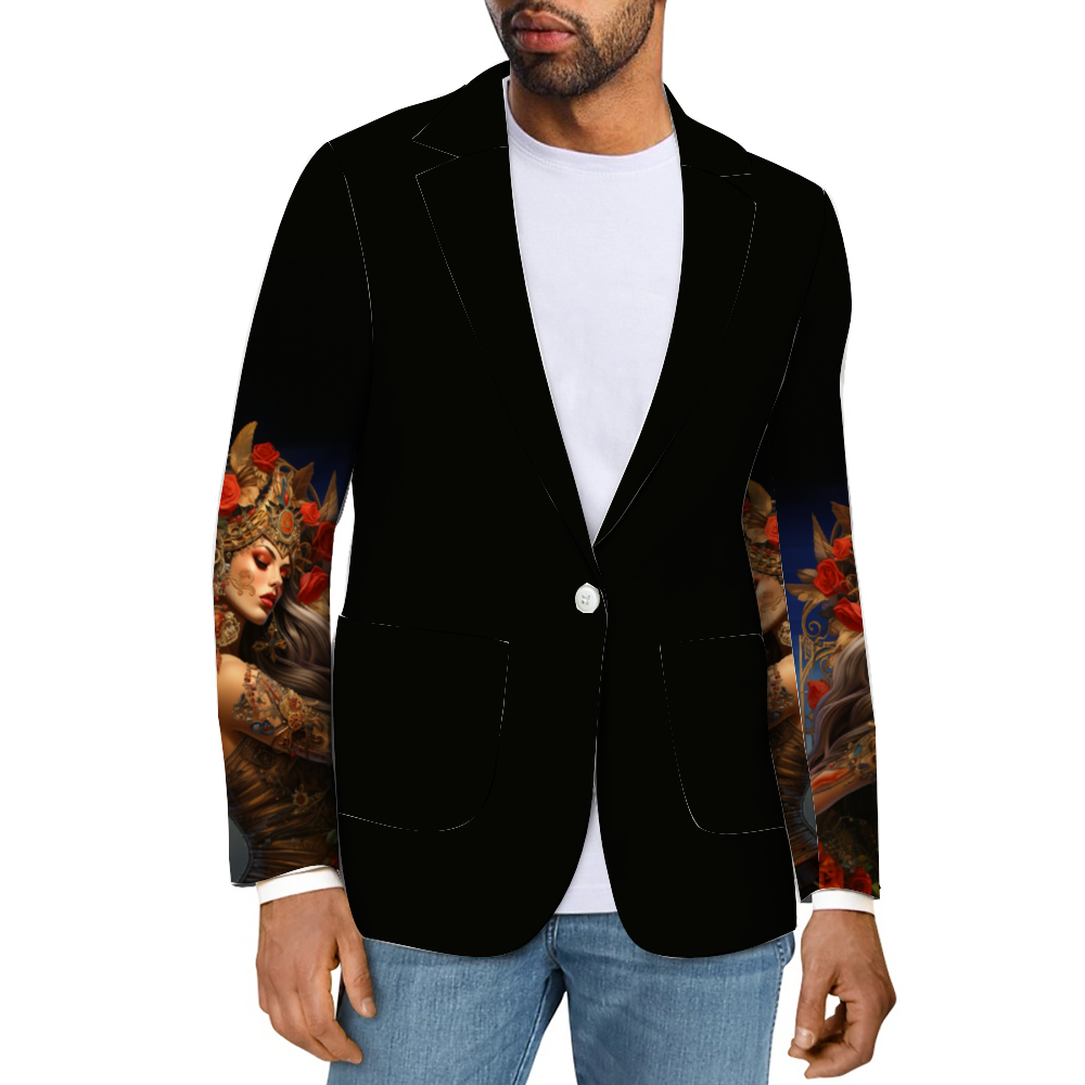 Gypsey Love Men Casual Suit Blazer with Pockets Coat Fashion