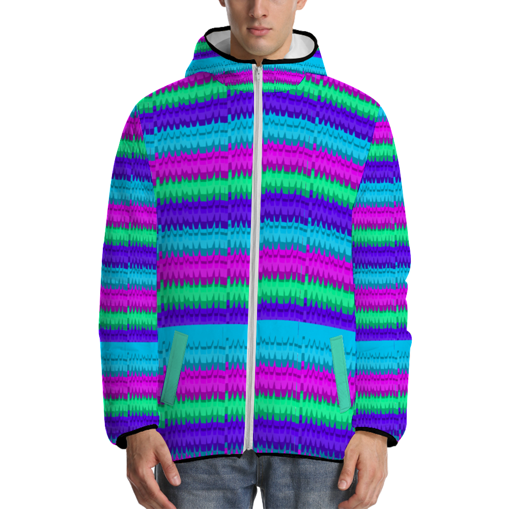 Pinata Power Blue Adult Windproof Hoodie Full-Zip Bubble Coats