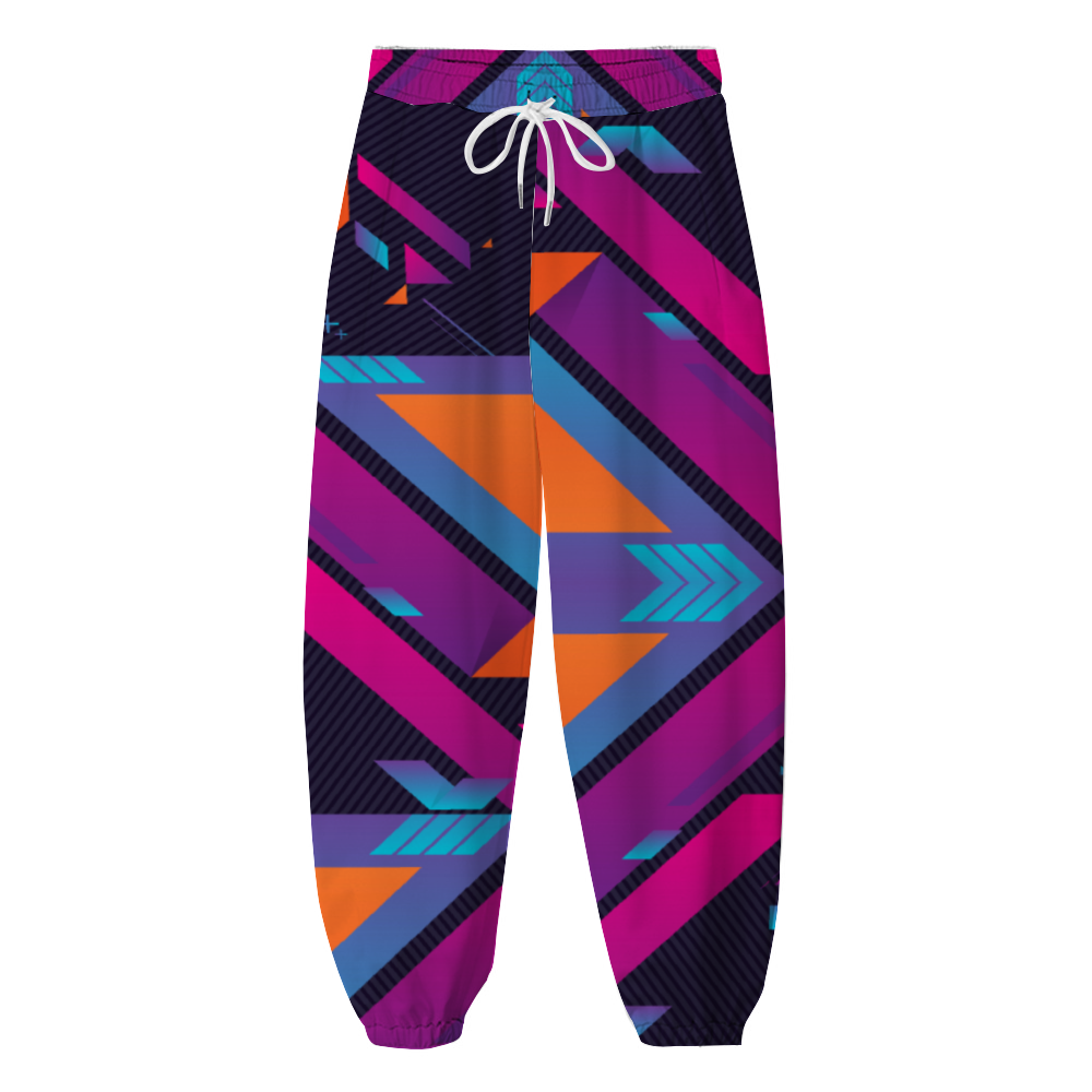 Purple Power Long Casual Baggy Jogger Pants