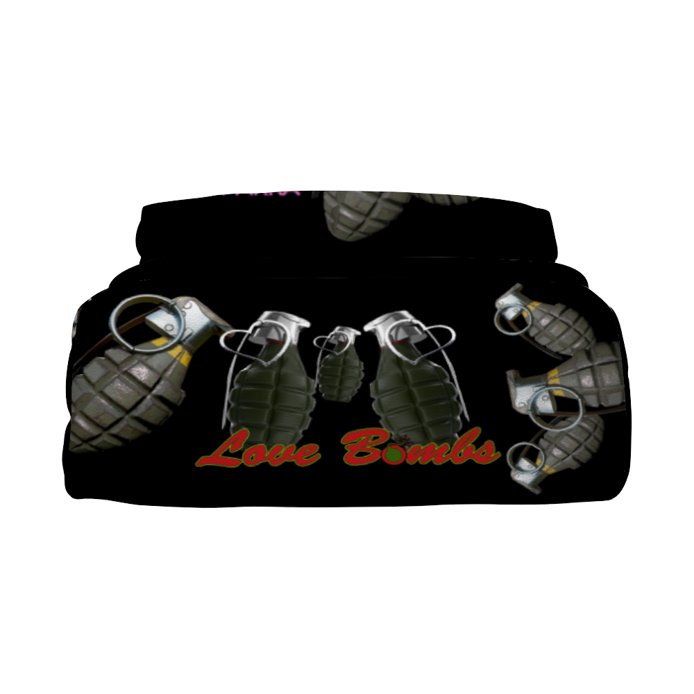 Love Bombs Full Print Backpack Travel Laptop Backpack