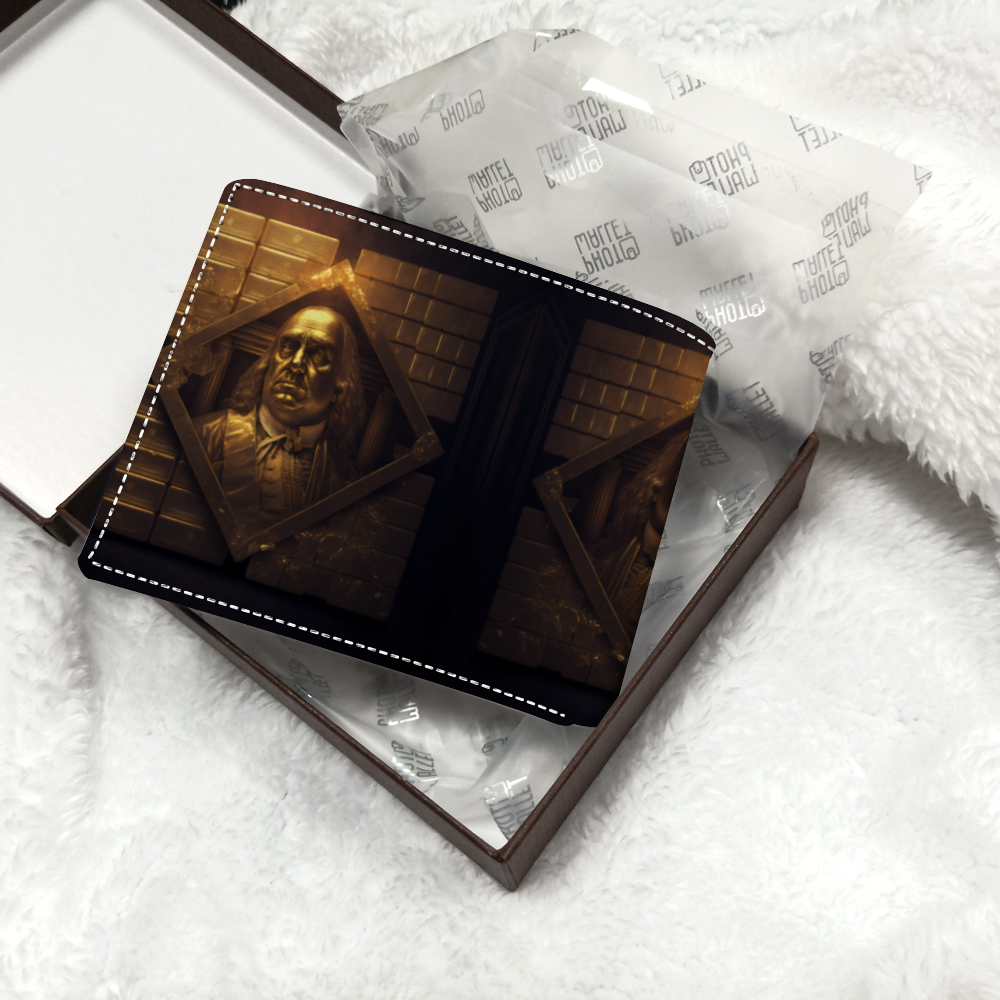 Gold Franklin Cowhide Wallet