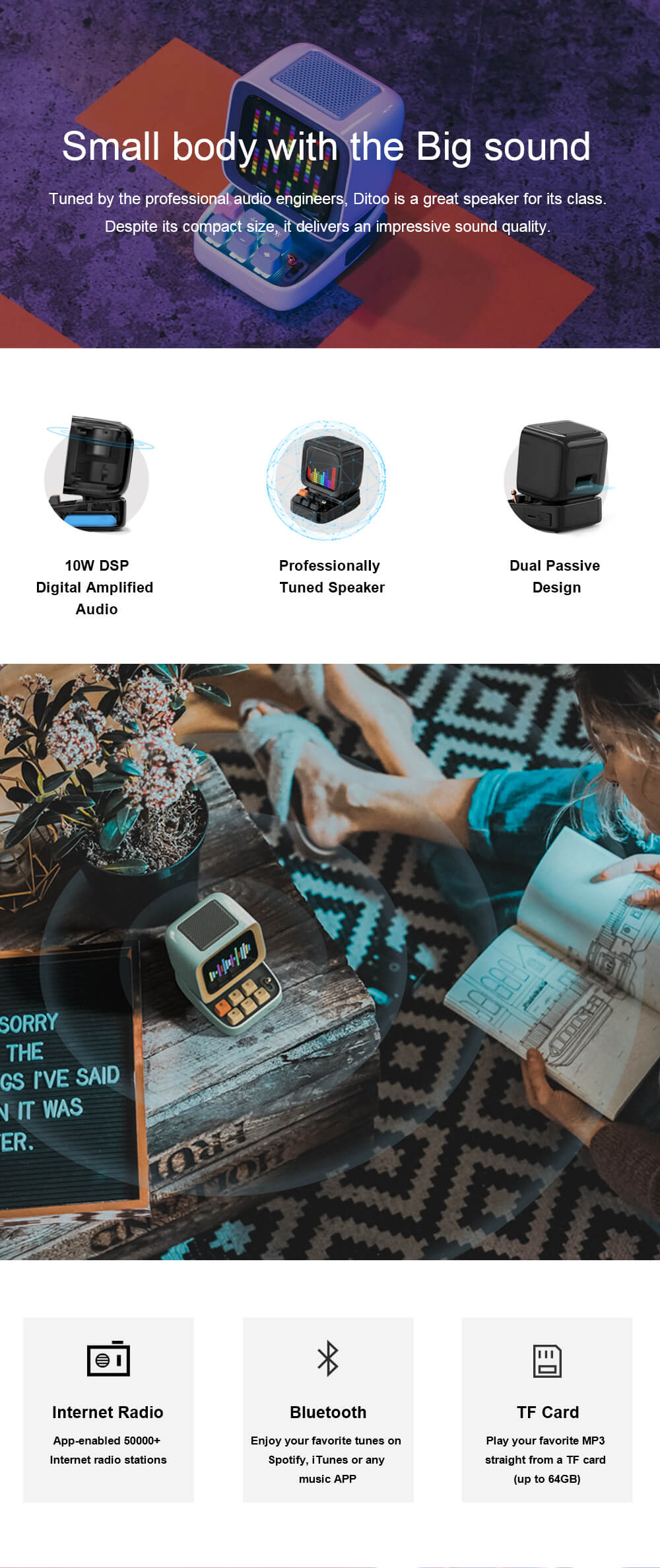 Super Funky Fresh Retro Pixel art Bluetooth Portable Speaker